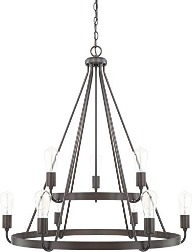 Capital Lighting 420091BZ Tanner Nine Light Chandelier, Bronze Alternate Image.jpg