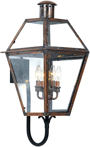 Quoizel RO8414AC Rue De Royal Four Light Outdoor Wall Lantern, Aged Copper Alternate Image 2.jpg