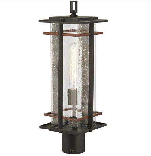 Minka-Lavery 72496-68 San Marcos One Light Outdoor Post Mount, Coal W/Antique Copper Accents Alternate Image.jpg