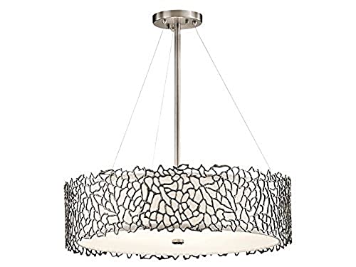 Kichler 43347CLP Silver Coral Four Light Chandelier, Classic Pewter Alternate Image.jpg