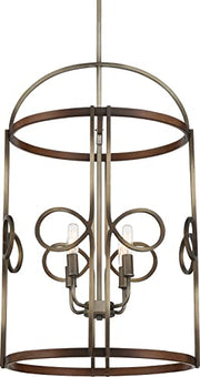 Minka-Lavery 2694-115 Yorkville Four Light Pendant, Aged Darkwood With Silver Patina Alternate Image.jpg