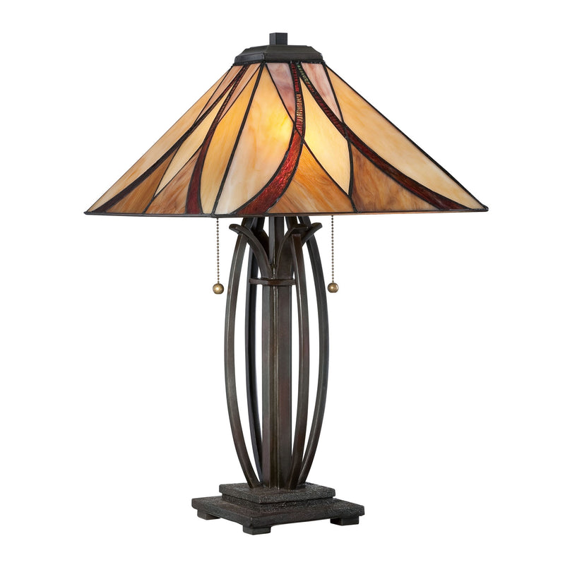 Quoizel TF1180TVA Asheville Two Light Table Lamp, Valiant Bronze Main Image.jpg