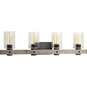 Progress P300126-143 Gulliver Collection Four-Light Graphite Clear Seeded Glass Coastal Bath Vanity Light Alternate Image.jpg