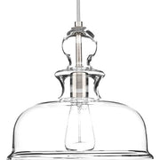 Progress P5332-09 Staunton Collection One-Light Brushed Nickel Clear Glass Global Pendant Light Alternate Image.jpg