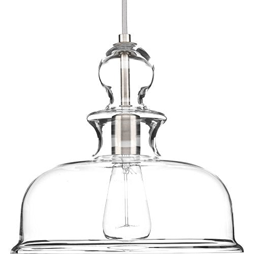 Progress P5332-09 Staunton Collection One-Light Brushed Nickel Clear Glass Global Pendant Light Alternate Image.jpg