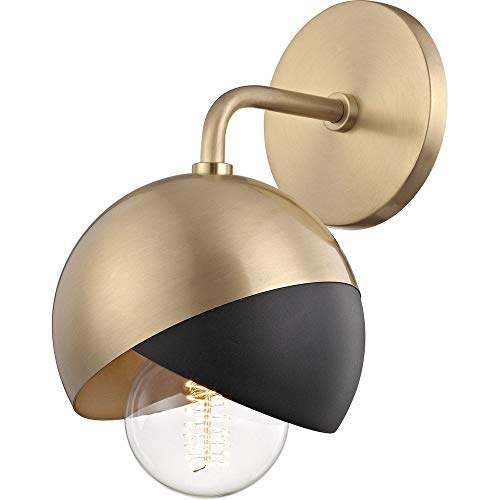 Mitzi H168101-AGB/BK Emma One Light Wall Sconce, Aged Brass/Black Alternate Image.jpg