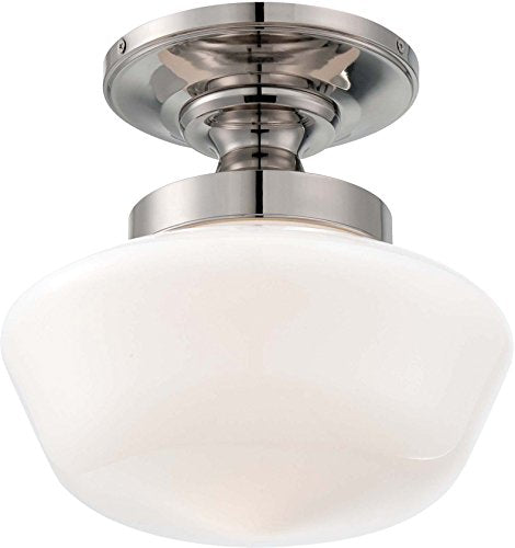 Minka-Lavery 2255-613 One Light Semi Flush Mount, Polished Nickel Alternate Image.jpg