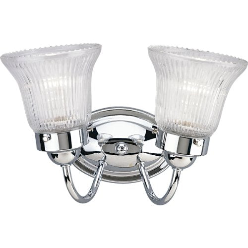 Progress P3288-15 Fluted Glass Collection Two-Light Polished Chrome Clear Prismatic Glass Traditional Bath Vanity Light Alternate Image.jpg