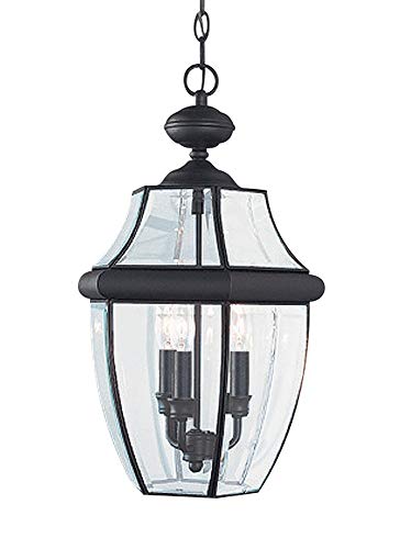 Generation Lighting 6039EN-12 Lancaster Three Light Outdoor Pendant, Black Alternate Image.jpg