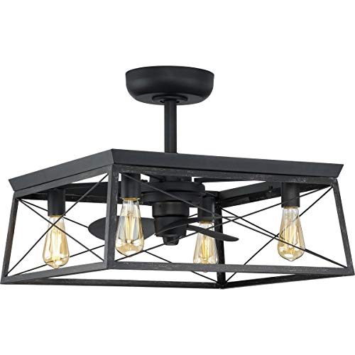 Progress P250067-31M-WB Briarwood Collection 22-Inch 3-Blade Matte Black AC Motor  Farmhouse Ceiling Fan Alternate Image.jpg