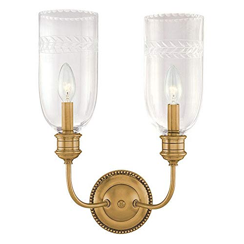 Hudson Valley 292-AGB Lafayette Two Light Wall Sconce, Aged Brass Alternate Image.jpg