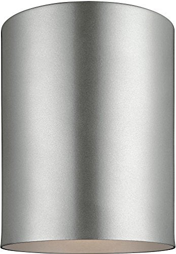 Visual Comfort Studio 7813801EN3-753 Outdoor Cylinders One Light Outdoor Flush Mount, Painted Brushed Nickel Alternate Image.jpg