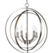 Progress P3841-126 Equinox Collection Five-Light Burnished Silver New Traditional Sphere Pendant Light Alternate Image.jpg