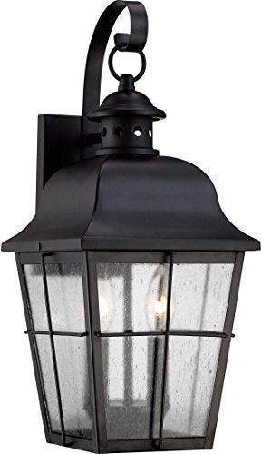 Quoizel MHE8409K Millhouse Two Light Outdoor Wall Lantern, Mystic Black Alternate Image 2.jpg