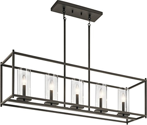 Kichler 43995OZ Crosby Five Light Linear Chandelier, Olde Bronze Alternate Image.jpg