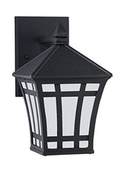 Generation Lighting 89131EN3-12 Herrington One Light Outdoor Wall Lantern, Black Alternate Image.jpg