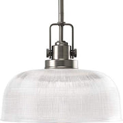 Progress P5026-81 Archie Collection One-Light Antique Nickel Clear Prismatic Glass Coastal Pendant Light Alternate Image.jpg