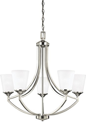 Generation Lighting 3124505EN3-962 Hanford Five Light Chandelier, Brushed Nickel Alternate Image.jpg