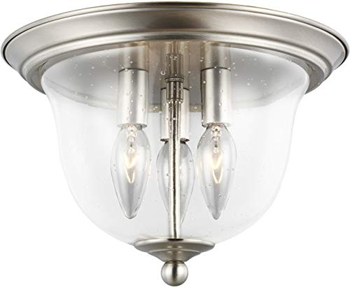 Generation Lighting 7514503-962 Belton Three Light Flush Mount, Brushed Nickel Alternate Image.jpg