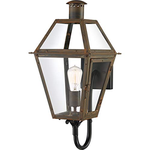 Quoizel RO8410IZ Rue De Royal One Light Outdoor Wall Lantern, Industrial Bronze Alternate Image.jpg