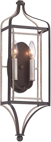 Minka-Lavery 4342-593 Astrapia Two Light Wall Sconce, Dark Rubbed Sienna With Aged Silver Alternate Image.jpg