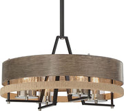 Minka-Lavery 2765-733 Silver Creek Four Light Chandelier, Stone Grey, Coal & Brushed Nickel Alternate Image.jpg