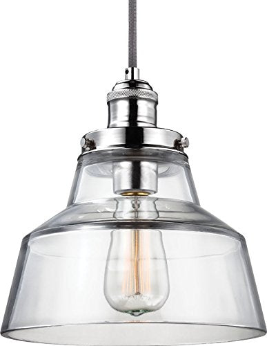 Visual Comfort Studio P1349PN Baskin One Light Pendant, Polished Nickel Alternate Image.jpg