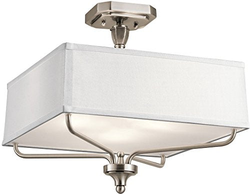 Kichler 43309CLP Arlo Three Light Semi Flush Mount, Classic Pewter Alternate Image.jpg