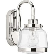 Progress P300080-104 Judson Collection One-Light Polished Nickel Clear Glass Farmhouse Bath Vanity Light Alternate Image.jpg