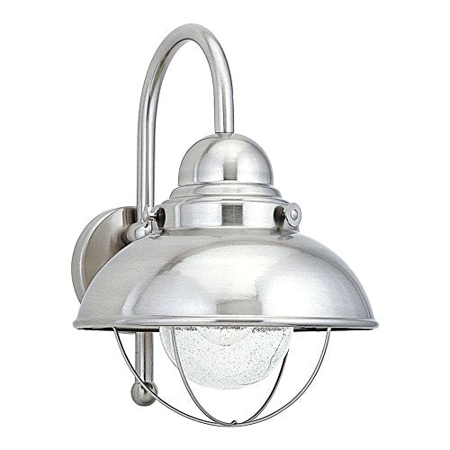 Generation Lighting 8871-98 Sebring One Light Outdoor Wall Lantern, Brushed Stainless Alternate Image.jpg