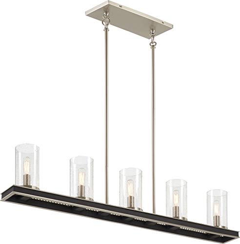 Minka-Lavery 1055-691 Cole'S Crossing Five Light Island Pendant, Coal With Brushed Nickel Alternate Image.jpg