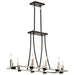 Kichler 43292BK Bensimone Eight Light Linear Chandelier, Black Alternate Image.jpg