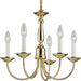 Progress P4009-10 Five-Light Polished Brass White Candles Traditional Chandelier Light Alternate Image.jpg