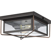 Progress P550069-020 Barlowe Collection Two-Light Antique Bronze and Clear Seeded Glass Farmhouse Style Flush Mount Ceiling Light Alternate Image.jpg
