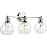 Progress P300051-104 Hansford Collection Three-Light Polished Nickel Clear Glass Coastal Bath Vanity Light Alternate Image.jpg