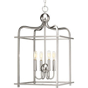Progress P500036-009 Assembly Hall Collection Four-Light Brushed Nickel Coastal Pendant Light Alternate Image.jpg