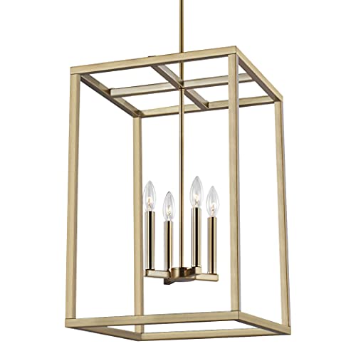 Generation Lighting 5134504-848 Moffet Street Four Light Hall / Foyer Pendant, Satin Brass Alternate Image.jpg