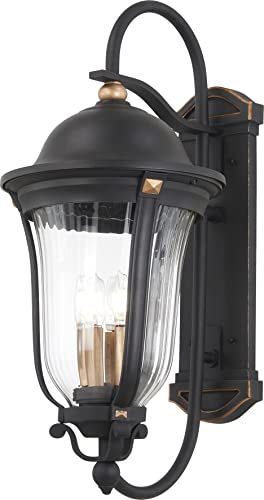 Minka-Lavery 73233-738 Peale Street Three Light Outdoor Wall Mount, Sand Coal And Vermeil Gold Alternate Image 3.jpg