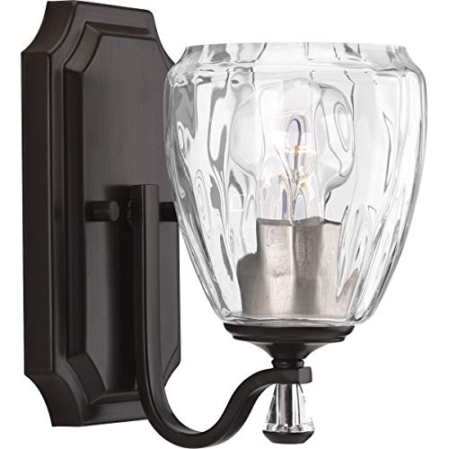 Progress P300116-020 Anjoux Collection One-Light Antique Bronze Clear Water Glass Luxe Bath Vanity Light Alternate Image.jpg