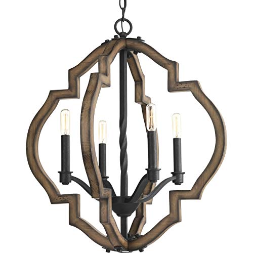 Progress P4766-71 Spicewood Collection Four-Light Gilded Iron Farmhouse Chandelier Light Alternate Image.jpg