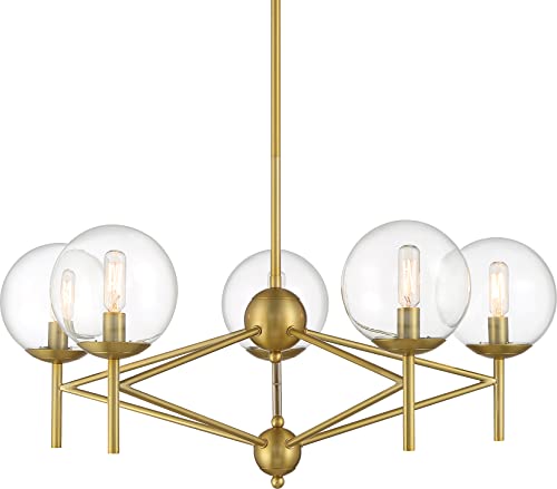 Minka-Lavery 2795-695 Auresa Five Light Pendant, Soft Brass Alternate Image.jpg