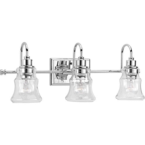 Progress P300139-015 Litchfield Collection Three-Light Polished Chrome Clear Glass Coastal Bath Vanity Light Alternate Image.jpg
