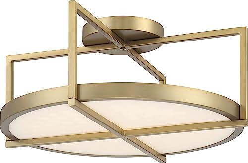 Minka-Lavery 5615-695-L Boada LED Semi Flush Mount, Soft Brass Alternate Image.jpg