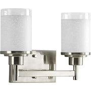 Progress P2977-09 Alexa Collection Two-Light Brushed Nickel Etched Linen With Clear Edge Glass Modern Bath Vanity Light Alternate Image.jpg
