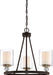 Minka-Lavery 3077-416 Studio 5 Three Light Chandelier, Painted Bronze W/Natural Brush Alternate Image.jpg