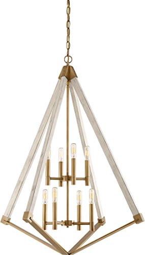 Quoizel VP5208WS Viewpoint Eight Light Foyer Pendant, Weathered Brass Alternate Image 3.jpg