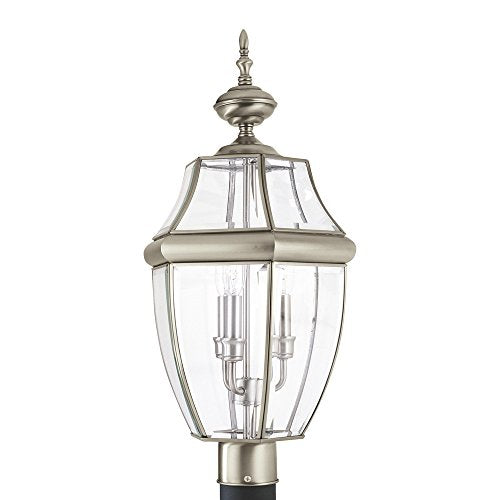 Generation Lighting 8239-965 Lancaster Three Light Outdoor Post Lantern, Antique Brushed Nickel Alternate Image.jpg