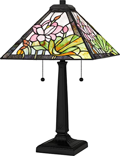 Quoizel TF16145MBK Tiffany Two Light Table Lamp, Matte Black Alternate Image 4.jpg