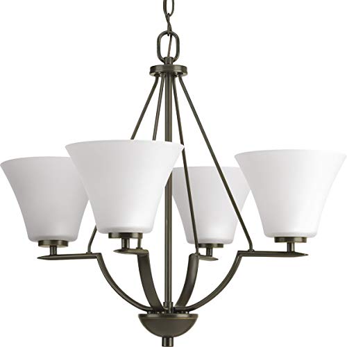 Progress P4622-20W Bravo Collection Four-Light Antique Bronze Etched Glass Modern Chandelier Light Alternate Image.jpg