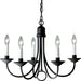 Progress P4008-31 Five-Light Textured Black White Candles Traditional Chandelier Light Alternate Image.jpg